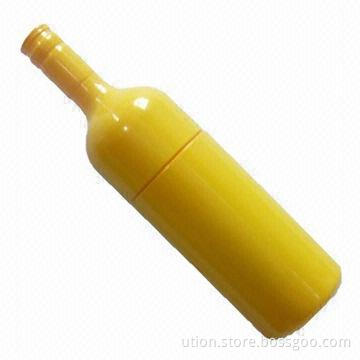 Plastic Bottle USB Flash Drives with 7Mbps Writing Speed USB2.0, Free Sample Available